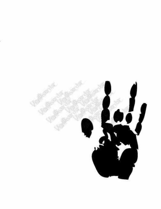 Image of Greatfuldead head handprint Decal