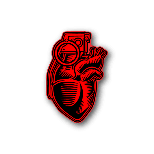 Image of Grenade Heart Sticker