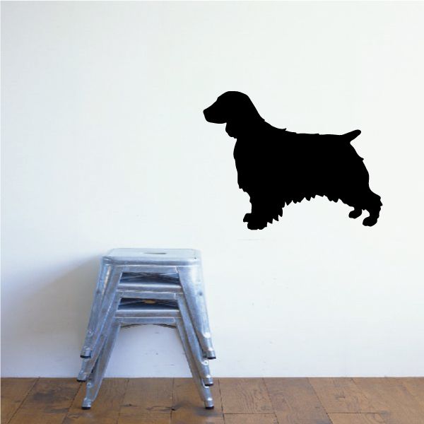 Black Welsh Springer Spaniel dog decal silhouette