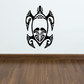 Groovy sea turtle decal, black tribal-style design