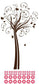 Groovy Spiral Branch Tree with Flowers Kit - Wall Decals