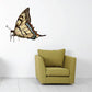 OffWhite butterfly wall decal, yellow and black with blue accents