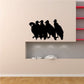 Grouped vulture wall decal, black silhouettes of five birds in a cluster.