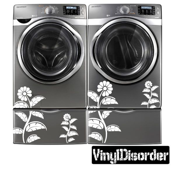 Image of Growing Flowers Washing Machine Decal