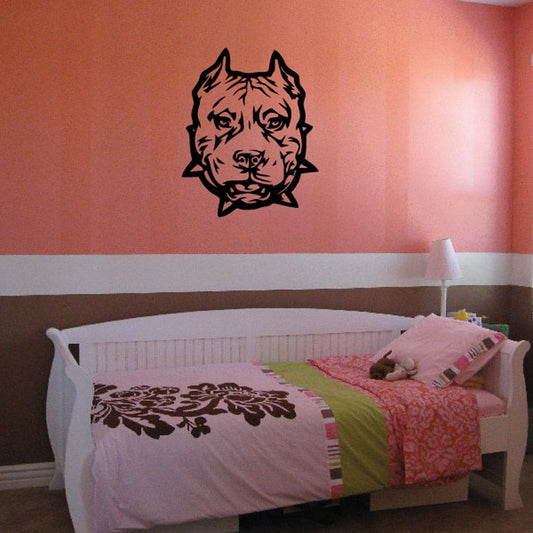 Image of Growling Pit Bull Decal