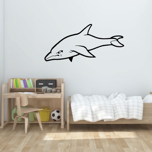 Image of Grumpy Dolphin Decal