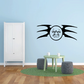 Tribal moon wall decal with grumpy face and spiky tribal rays