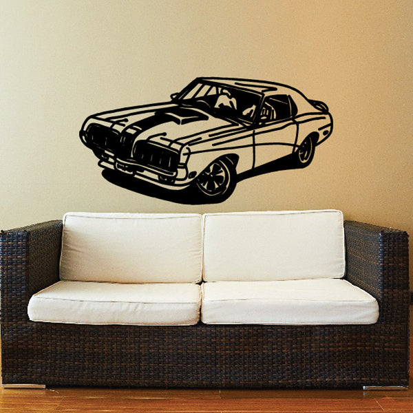 Black and tan GTO muscle car decal sticker