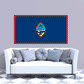 Guam flag sticker, rectangular with blue field and centered emblem