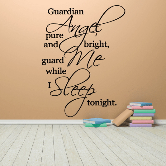 Image of Guardian angel pure and bright guard me while I sleep tonight Decal