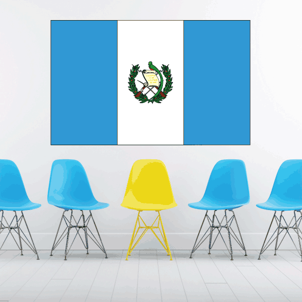 Image of Guatemala Flag Sticker 02