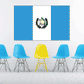 Guatemala flag sticker with blue and white vertical stripes and central coat of arms