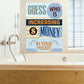Motivational vinyl wall decal with colorful quote: 'Guess who is increasing money in your pocket'