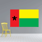 Guinea-Bissau flag sticker with red star on red, yellow, and green stripes