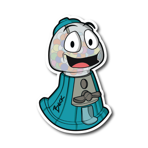 Gum Ball Machine Vinyl Sticker