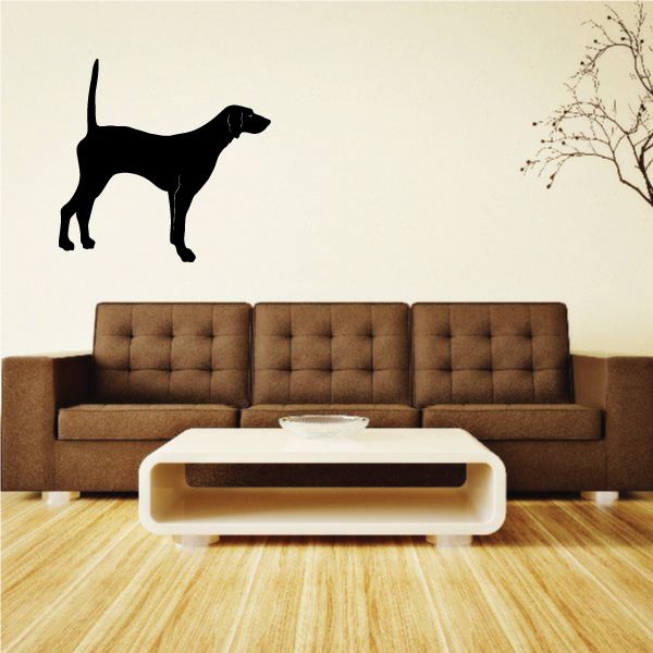 Black dog silhouette decal