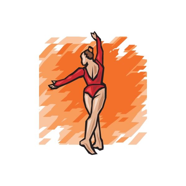 Image of Gymnastics Dance Wall Decal - Vinyl Sticker - Car Sticker - Die Cut Sticker - DC 001