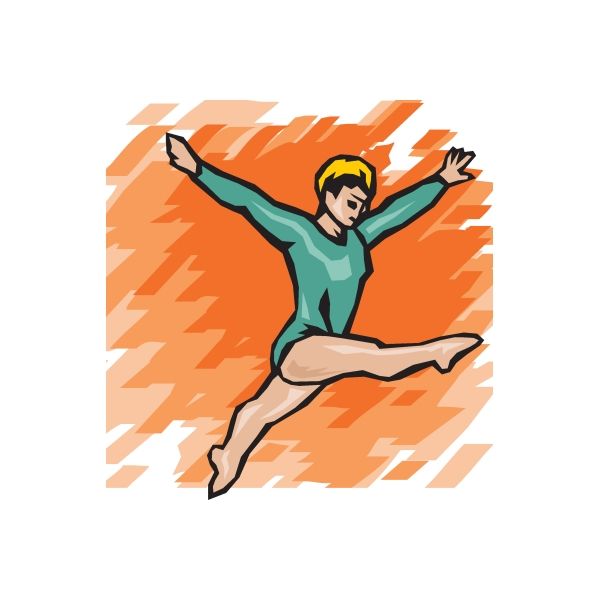 Image of Gymnastics Dance Wall Decal - Vinyl Sticker - Car Sticker - Die Cut Sticker - DC 006