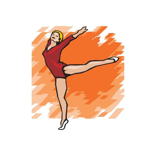 Image of Gymnastics Dance Wall Decal - Vinyl Sticker - Car Sticker - Die Cut Sticker - DC 010