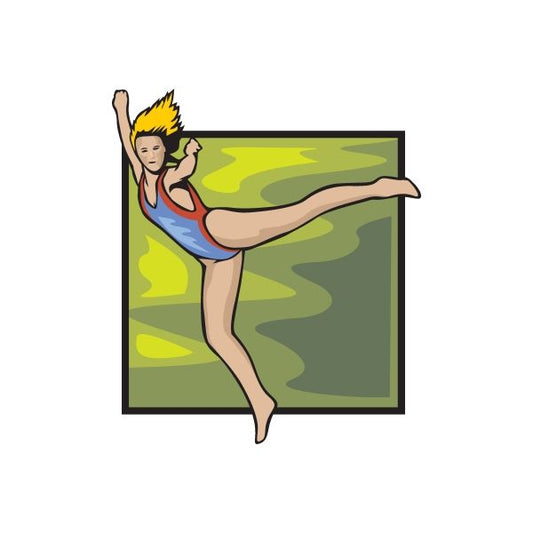 Image of Gymnastics Dance Wall Decal - Vinyl Sticker - Car Sticker - Die Cut Sticker - DC 015