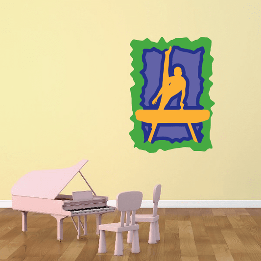 Image of Gymnastics Wall Decal - Vinyl Sticker - Car Sticker - Die Cut Sticker - CDSCOLOR025