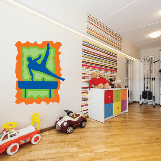 Image of Gymnastics Wall Decal - Vinyl Sticker - Car Sticker - Die Cut Sticker - CDSCOLOR027