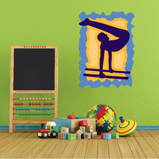 Image of Gymnastics Wall Decal - Vinyl Sticker - Car Sticker - Die Cut Sticker - CDSCOLOR036