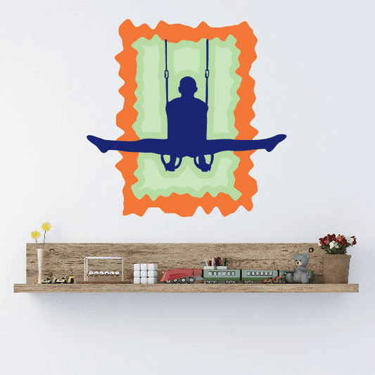Image of Gymnastics Wall Decal - Vinyl Sticker - Car Sticker - Die Cut Sticker - CDSCOLOR041