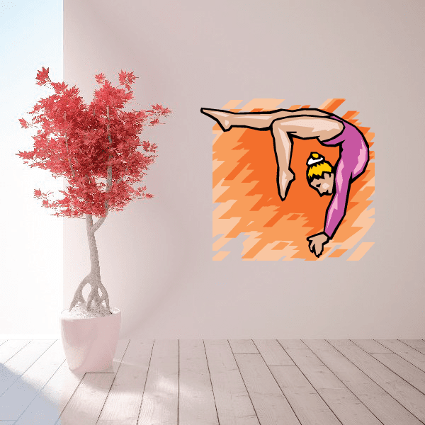 Image of Gymnastics Wall Decal - Vinyl Sticker - Car Sticker - Die Cut Sticker - SMcolor003