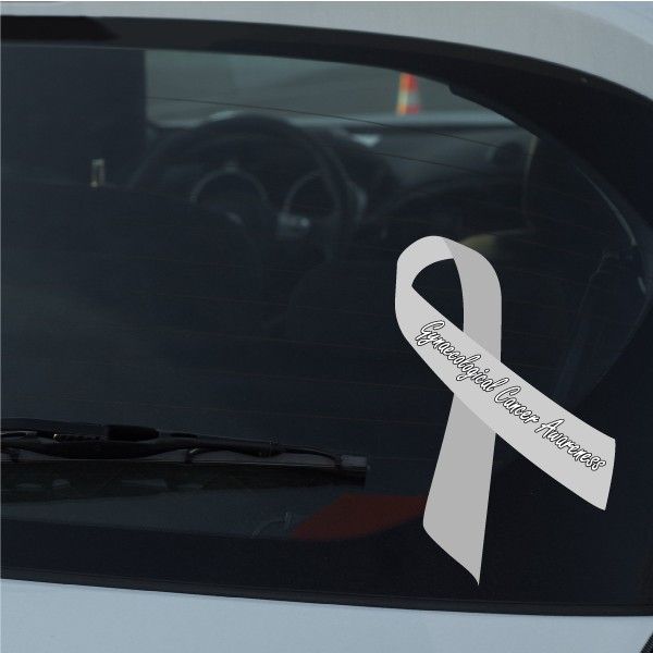 Image of Gynaecological Cancer Awareness Ribbon Vinyl Sticker