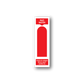 Rectangular red-and-white fire extinguisher warning sticker with “H2O WATER” text