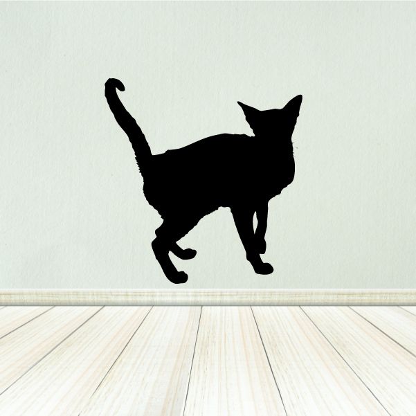 Image of Hairless Cat Standing Decal