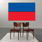 Haiti flag sticker with blue top and red bottom in a rectangular design