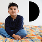 Black half-moon wall decal