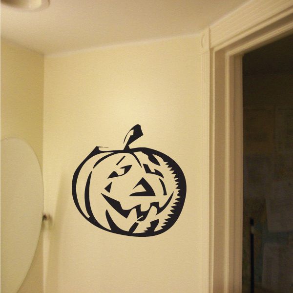 Image of Halloween Bashful Jack-o-Lantern Decal