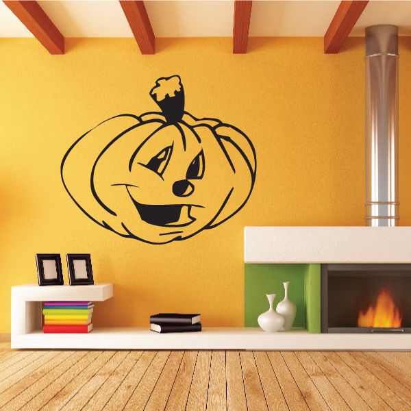 Image of Halloween Cartoon Jack-o-Lantern Decal