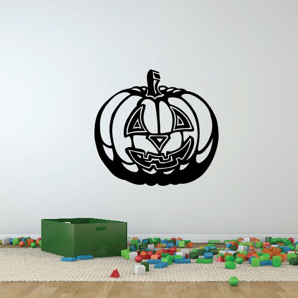 Image of Halloween Contour Jack-o-Lantern Decal