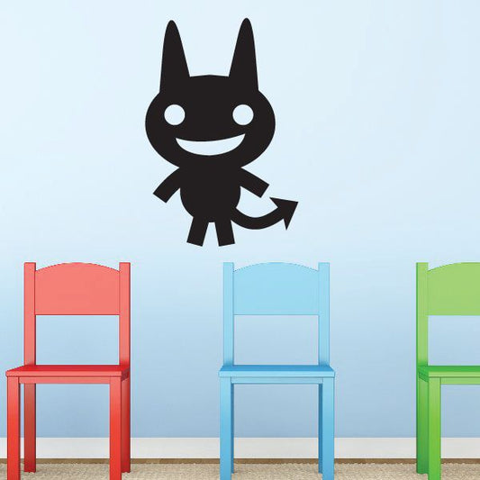 Image of Halloween Cute Little Devil Smiling Decal