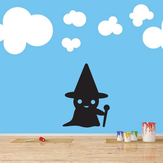 Image of Halloween Cute Little Trick or Treater Wizard Decal