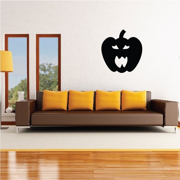 Image of Halloween Demonic Jack-o-Lantern Decal