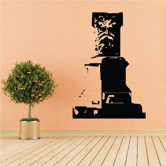 Image of Halloween Detailed Creepy Tombstone Wall Decal - Vinyl Decal - Car Decal - AL172