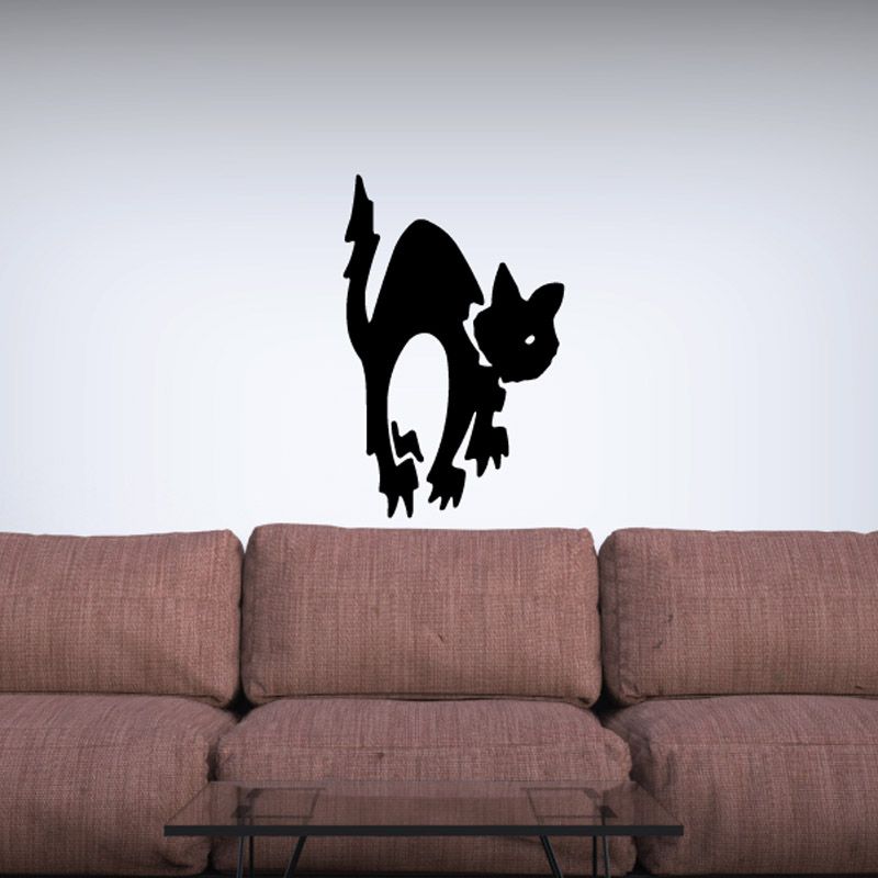 Image of Halloween Freaky Cat Decal