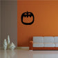 Halloween jack-o-lantern decal, black gaping pumpkin face with jagged grin