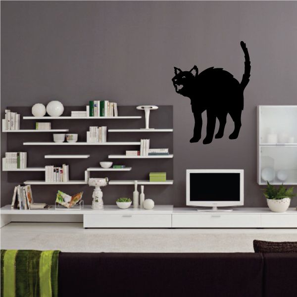 Image of Halloween Hissing Cat Decal