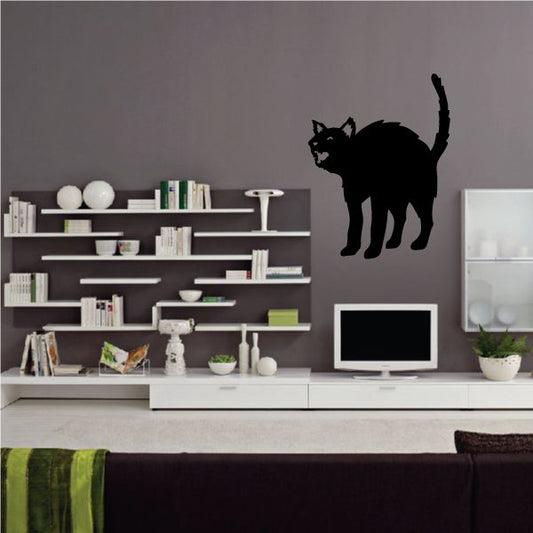 Image of Halloween Hissing Cat Decal