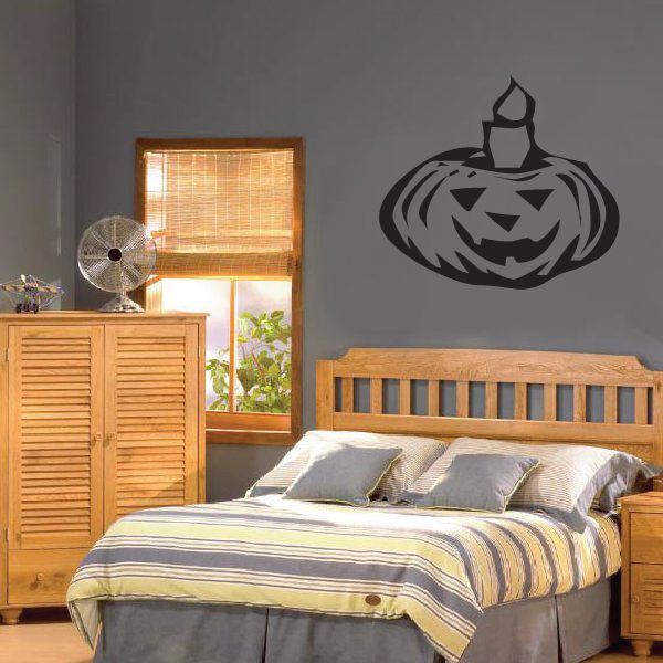 Image of Halloween Jack-o-Lantern & Candle Decal