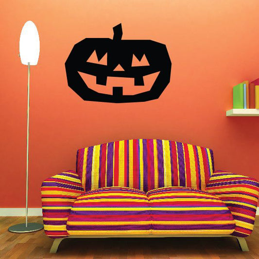 Image of Halloween Jack-o-Lantern Geometric Style Decal