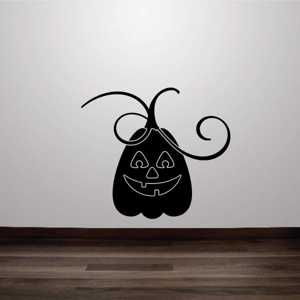 Image of Halloween Jack-o-Lantern Wild Vines Decal