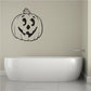 Halloween jack-o-lantern face wall decal, black pumpkin outline