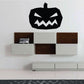 Halloween Mad Jack-o-Lantern decal, black jack-o-lantern face with jagged grin